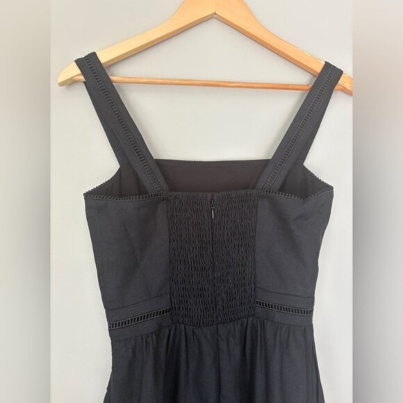 NEW Reformation Everett Sleeveless Linen Embroidered Midi Dress | US 4 UK 8 - Picture 10 of 13